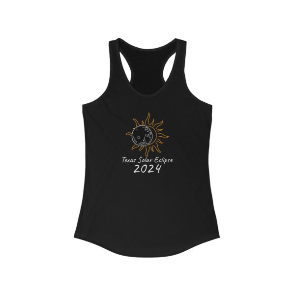 Texas Solar Eclipse 2024 Women's Ideal Racerback Tank - Image 3