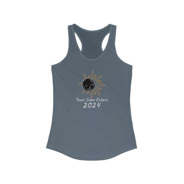 Texas Solar Eclipse 2024 Women's Ideal Racerback Tank - Image 5