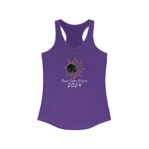 Texas Solar Eclipse 2024 Women's Ideal Racerback Tank - Image 9