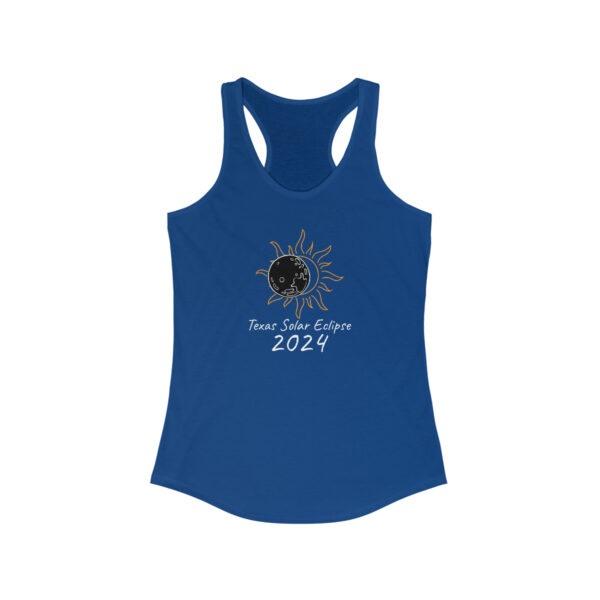 Texas Solar Eclipse 2024 Women's Ideal Racerback Tank - Image 7